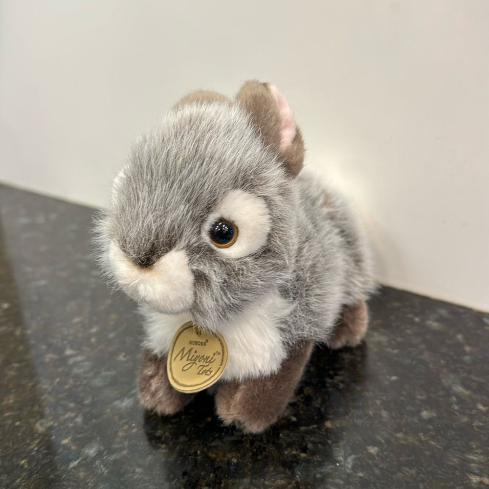 Baby Bunny Tan Miyoni Tots Aurora Plush Stuffed Animal 7" Easter Basket